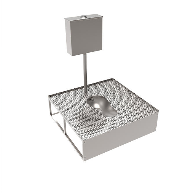 GN16 Large Panel Stainless Steel Squat Toilet
