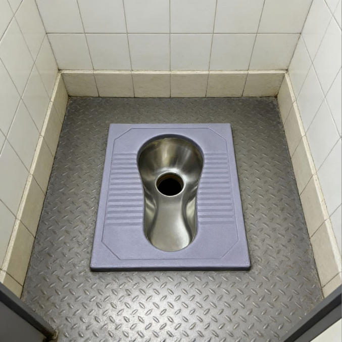 GN15 Silicone-wrapped 304 Stainless Steel Squat Toilet