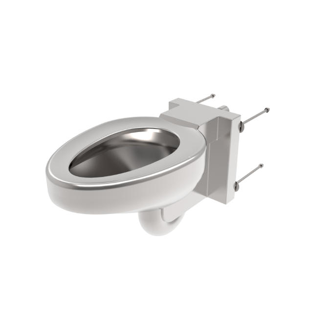 GN19 Wall-mounted 304 Stainless Steel Toilet for Prisons