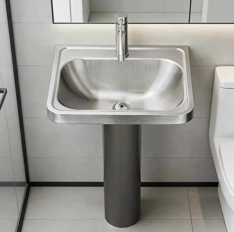 G-ZY022 Floor-standing 304 Stainless Steel Hand Wash Basin for Prisons