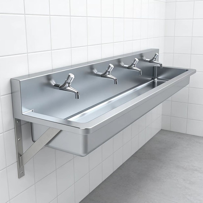 GN46 304 Stainless Steel Custom Wall-Mounted Trough Sink