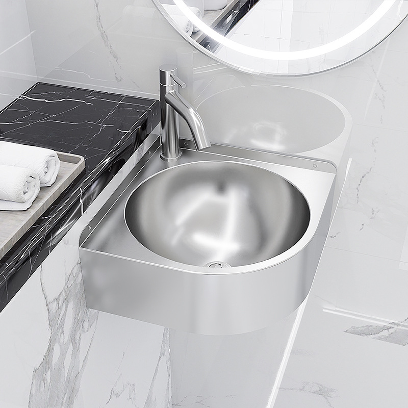 GN53 304 stainless steel wall-mounted triangular hand wash sink