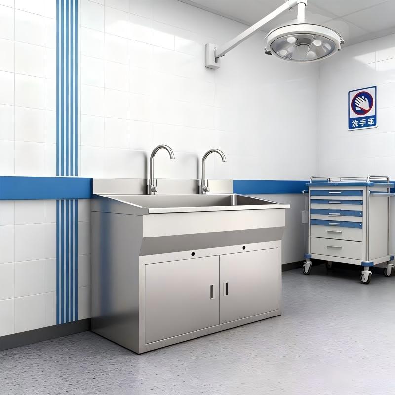 Stainless Steel Medical Hand Wash Sink with Cabinet 3.jpg